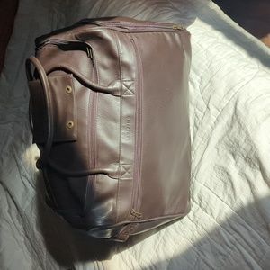 Lagerfeld leather travel duffle bag